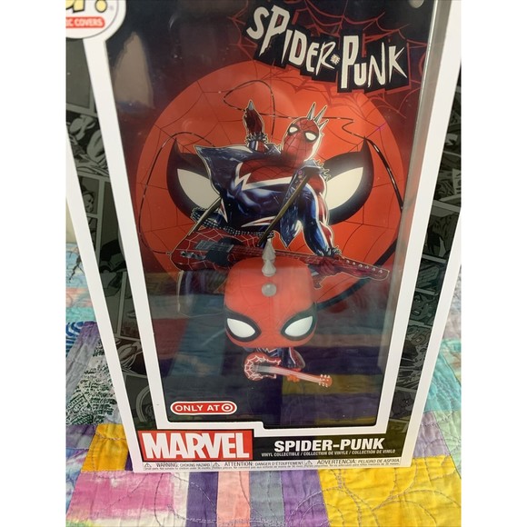 Funko Pop! Marvel Spider-Man Spider-Punk Target Exclusive Comic cover W Case New - Picture 8 of 8